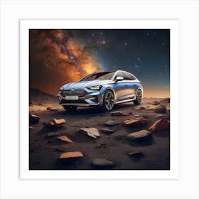 A Car Flaying In The Galaxy A54 4 Art Print