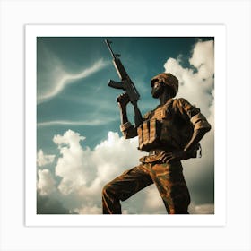 Soldier With Rifle Art Print