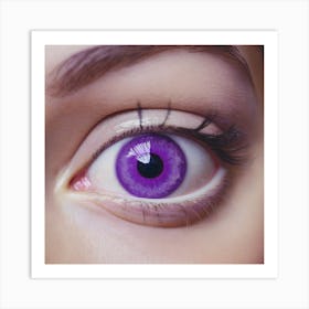 Purple Contact Lens Art Print