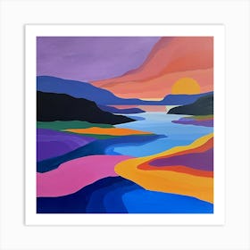 Colourful Abstract Abisko National Park Sweden 2 Art Print