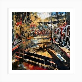 Streets, Graffiti, Street Art, Urban Hues Art Print