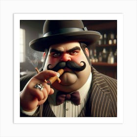 Man Smoking A Cigar 2 Art Print