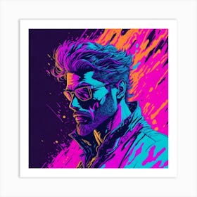 Man In Sunglasses 1 Art Print