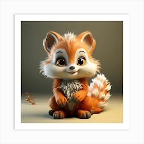 Cute Fox 93 Art Print