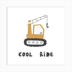 Cute Funny Crane  Art Print