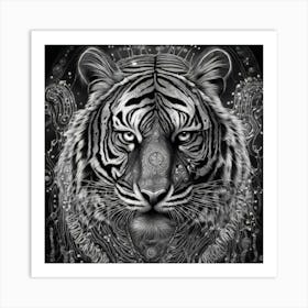 Tiger Face Art Print