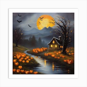 Halloween Pumpkins 20 Art Print