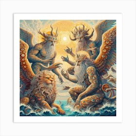 Four Living Creature Art Print