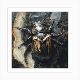 Beetle On Marble Art Print