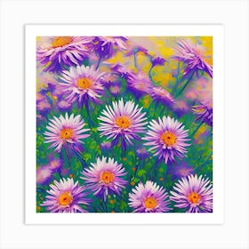 Aster Flowers 7 Art Print