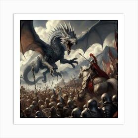 Battle Of The Dragons Art Print