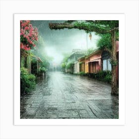 Rainy Street Art Print