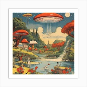 Aliens In The Sky Art Print