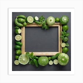 Frame Of Fruits Art Print