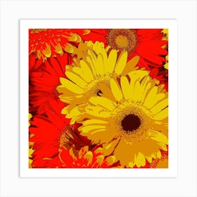 Gerbera Daisies Art Print