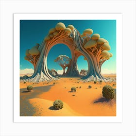 Desert Trees Art Print