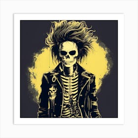 Skeleton Rocker Art Print