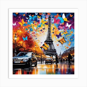 Butterflies In Paris 8 Art Print