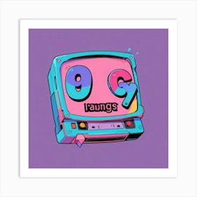 Tv Retro Art Print