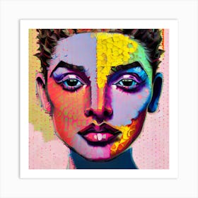 Woman'S Face 1 Art Print