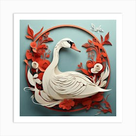 Minimalist, Swan 2 Art Print