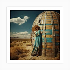 Woman In The Desert 1 Art Print