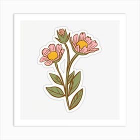 Pink Flowers Art Print