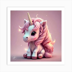 Cute Unicorn Art Print