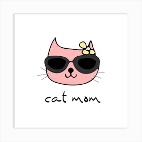 Cat Mom Art Print