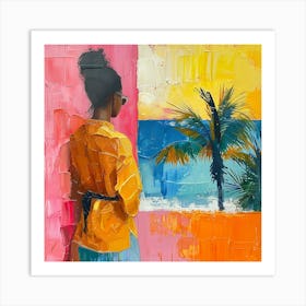 'A Woman At The Beach' Art Print