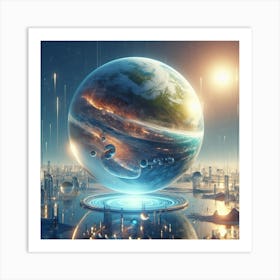 Futuristic City 103 Art Print