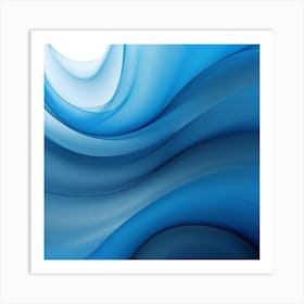 Abstract Blue Wave 14 Art Print