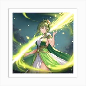 Green Mage Lillith Art Print