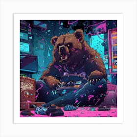 Bear In A Room Art Print