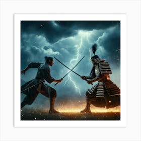 Samurai Battle Art Print