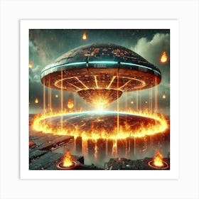 A Sci Fi Depiction Of The Solaris Command Platform 1 Art Print