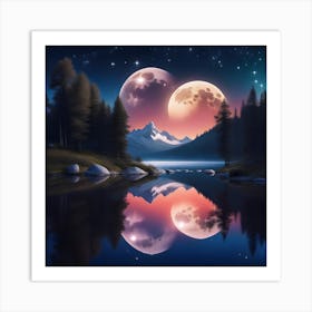 Moonlight Reflection Art Print