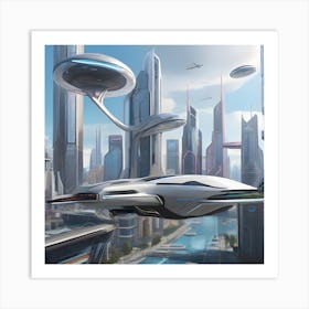 Futuristic Cityscape 20 Art Print