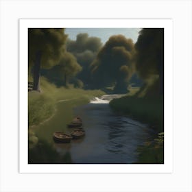 River In The Woods 10 Art Print