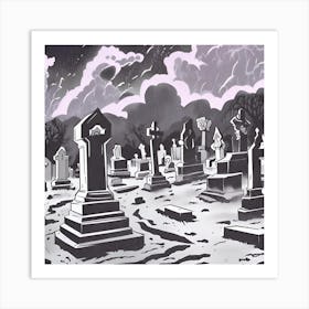 Graveyard 15 Art Print