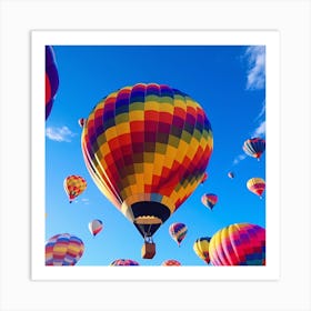 Hot Air Balloons In The Sky 3 Art Print