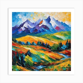 Mountain Landscape Painting 1 Art Print