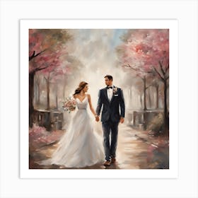 Bride And Groom 1 Art Print