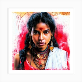 India Princess - Ethnic Pink Art Print