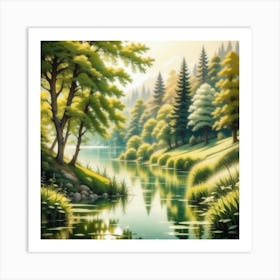 Landscape Painting 240 Art Print