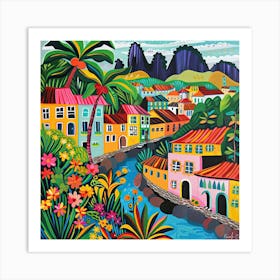 Kids Travel Illustration Rio 3 Art Print