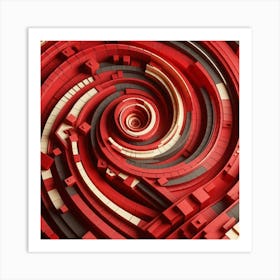 Red Spiral 1 Art Print