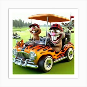 Golf Car Art Print