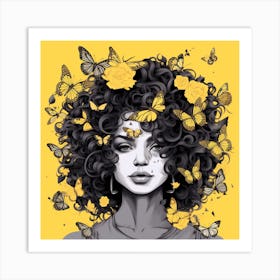 Butterfly Girl 22 Art Print