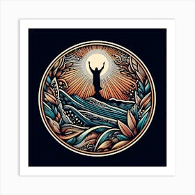 Man On The Mountain Art Print